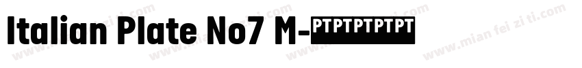 Italian Plate No7 M字体转换